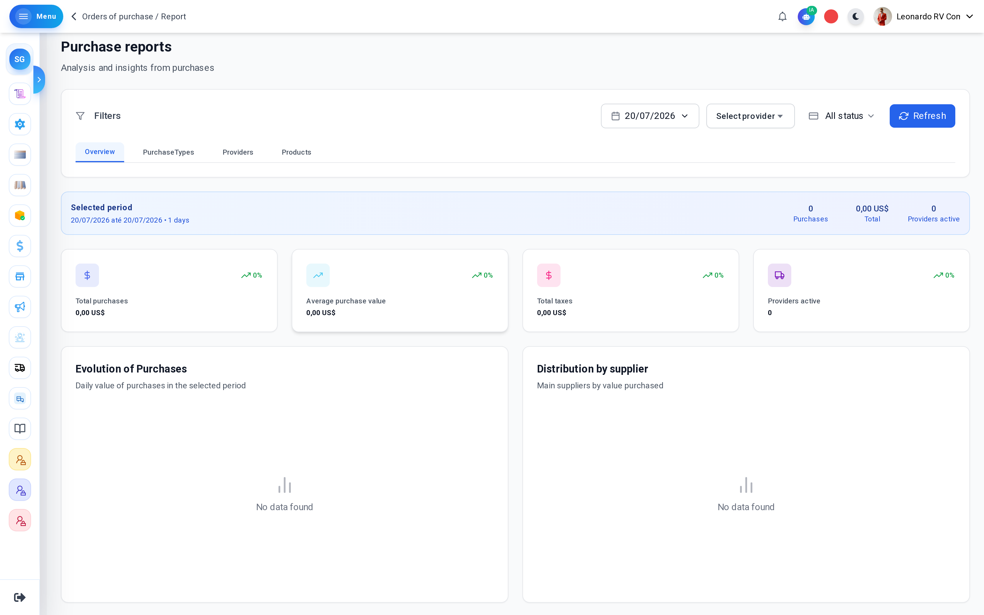 ZYVO purchasing module — supplier orders, procurement and payment tracking — preview 2