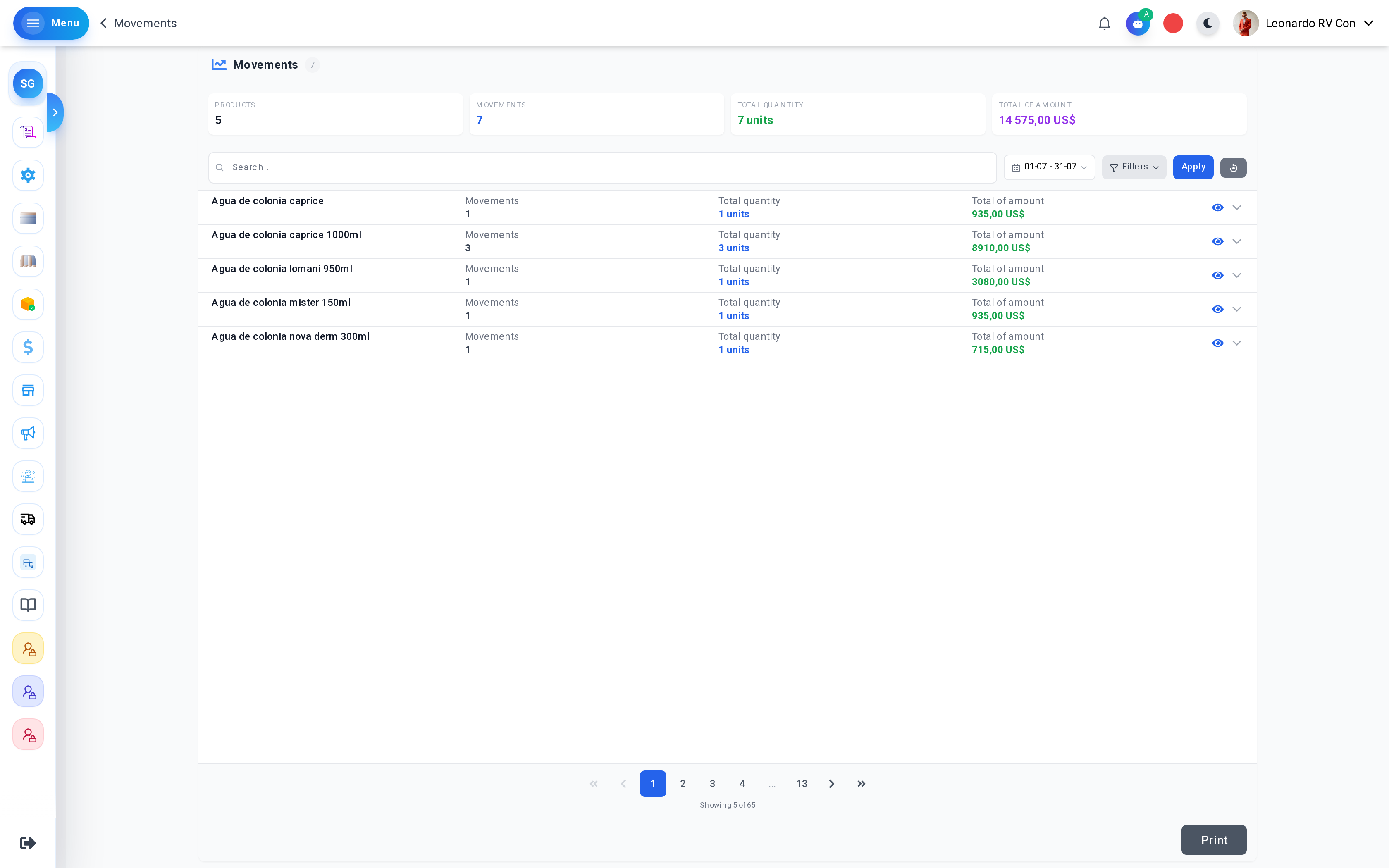 ZYVO logistics module — stock transfers between stores and delivery tracking — preview 2
